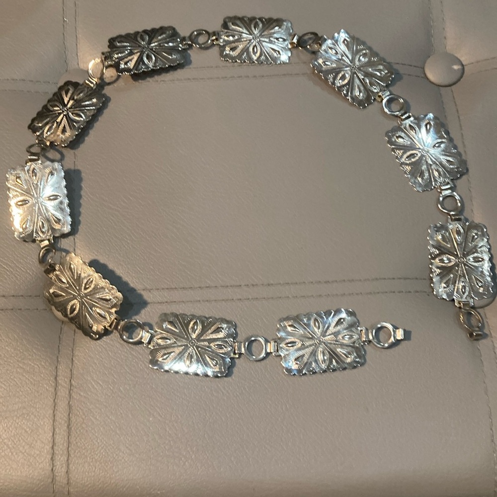 Western Metal Ornament Belt (Vintage)